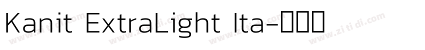 Kanit ExtraLight Ita字体转换
